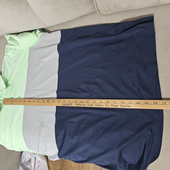 Men's Green, Gray, and Navy Polo Shirt - Picture 5 of 6